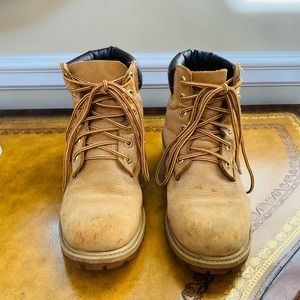 Timberland Juniors 5M Premium 6" Leather Boots Wheat Nubuck 12909